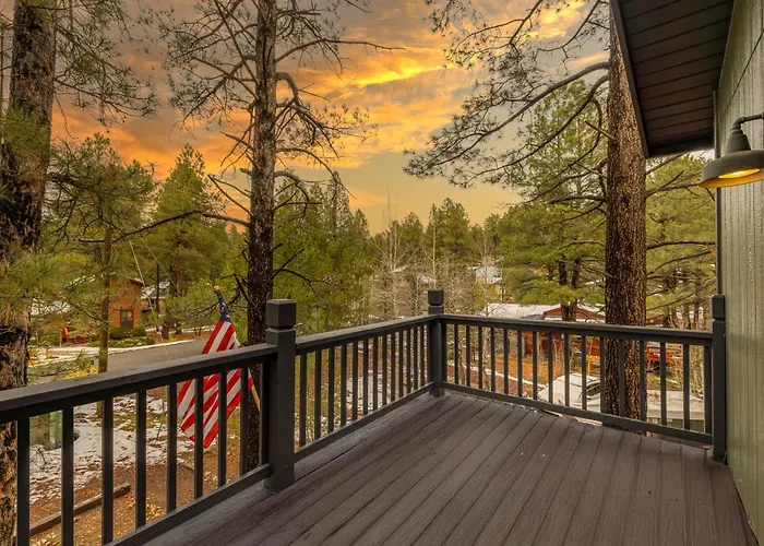Modern Mountain With Wall-of-windows Forest Views. Flagstaff
